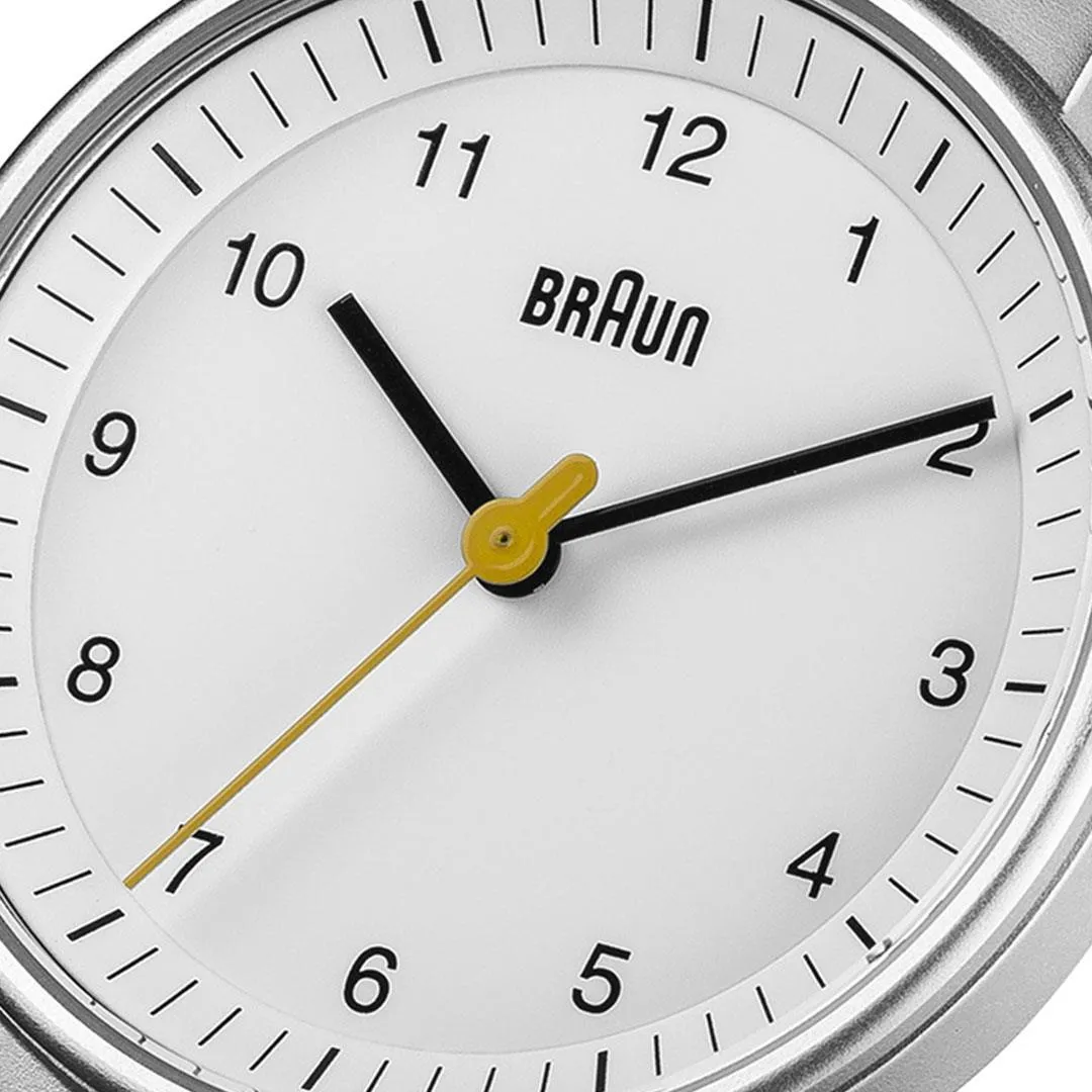 BN0031 Braun ladies classic watch - white dial and silver mesh bracelet sold by Braun product image thumbnail 5