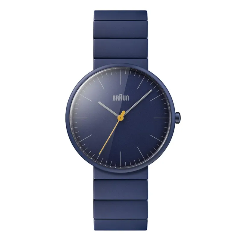 BN0171 Braun unisex classic watch - blue dial and blue ceramic bracelet made by Braun