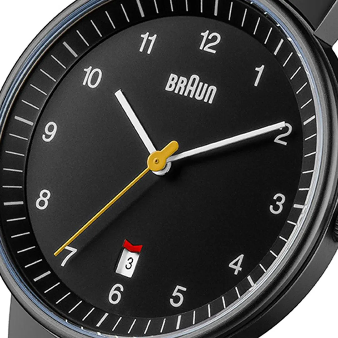 BN0032 Braun gents classic watch - black dial and black mesh bracelet sold by Braun product image thumbnail 5