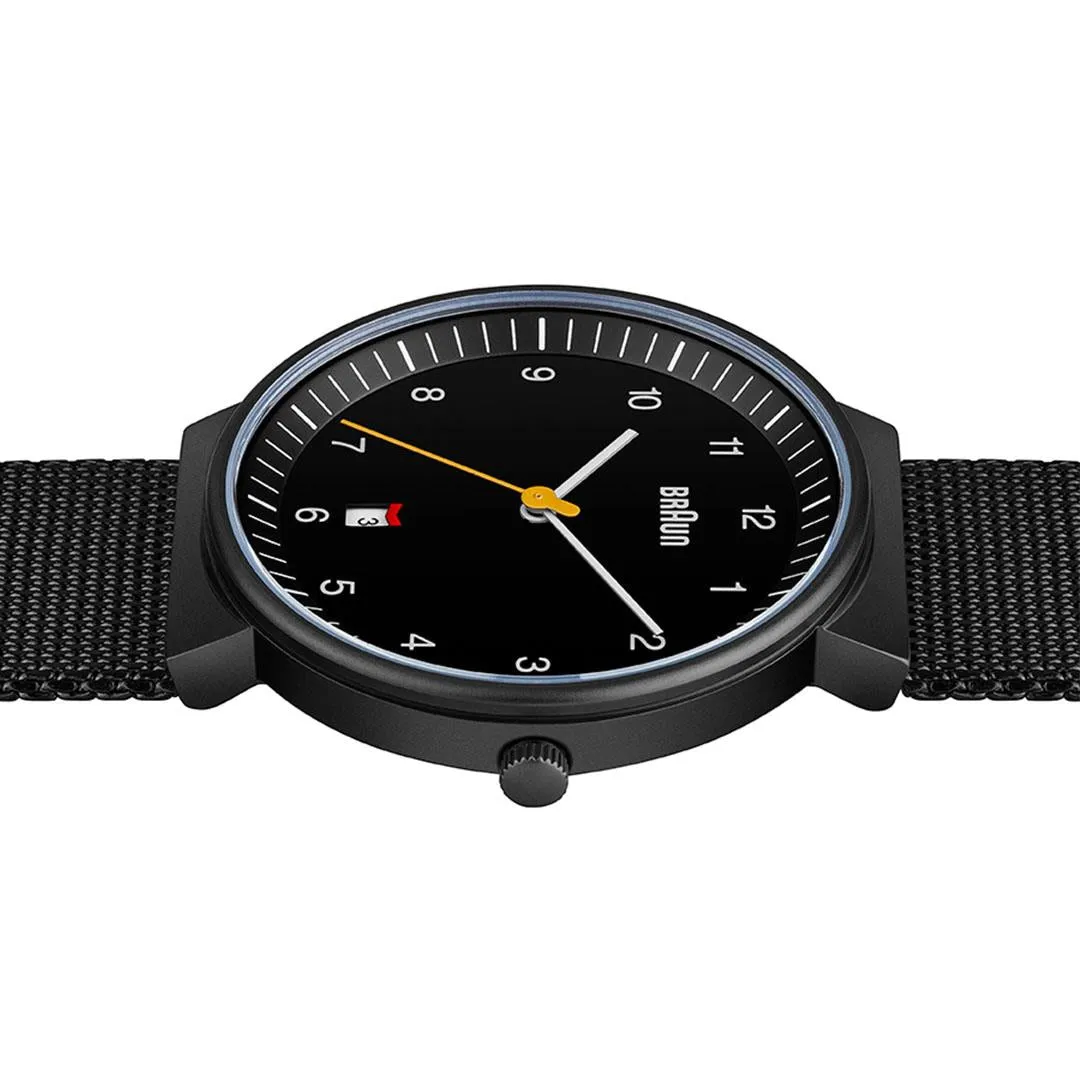 BN0032 Braun gents classic watch - black dial and black mesh bracelet sold by Braun product image thumbnail 4