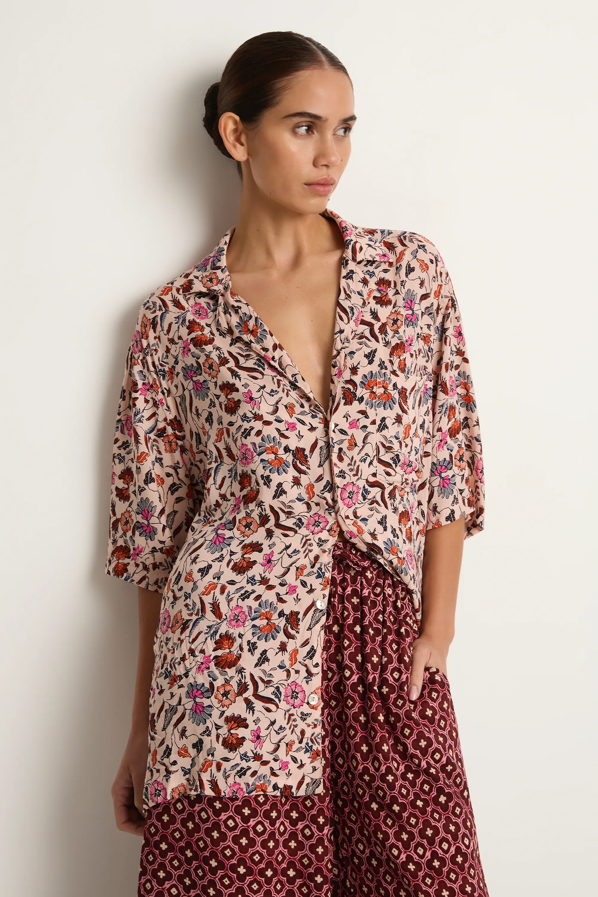 Natalie Martin Kevin Shirt - Wildflower Spice sold by Soleil Blue
