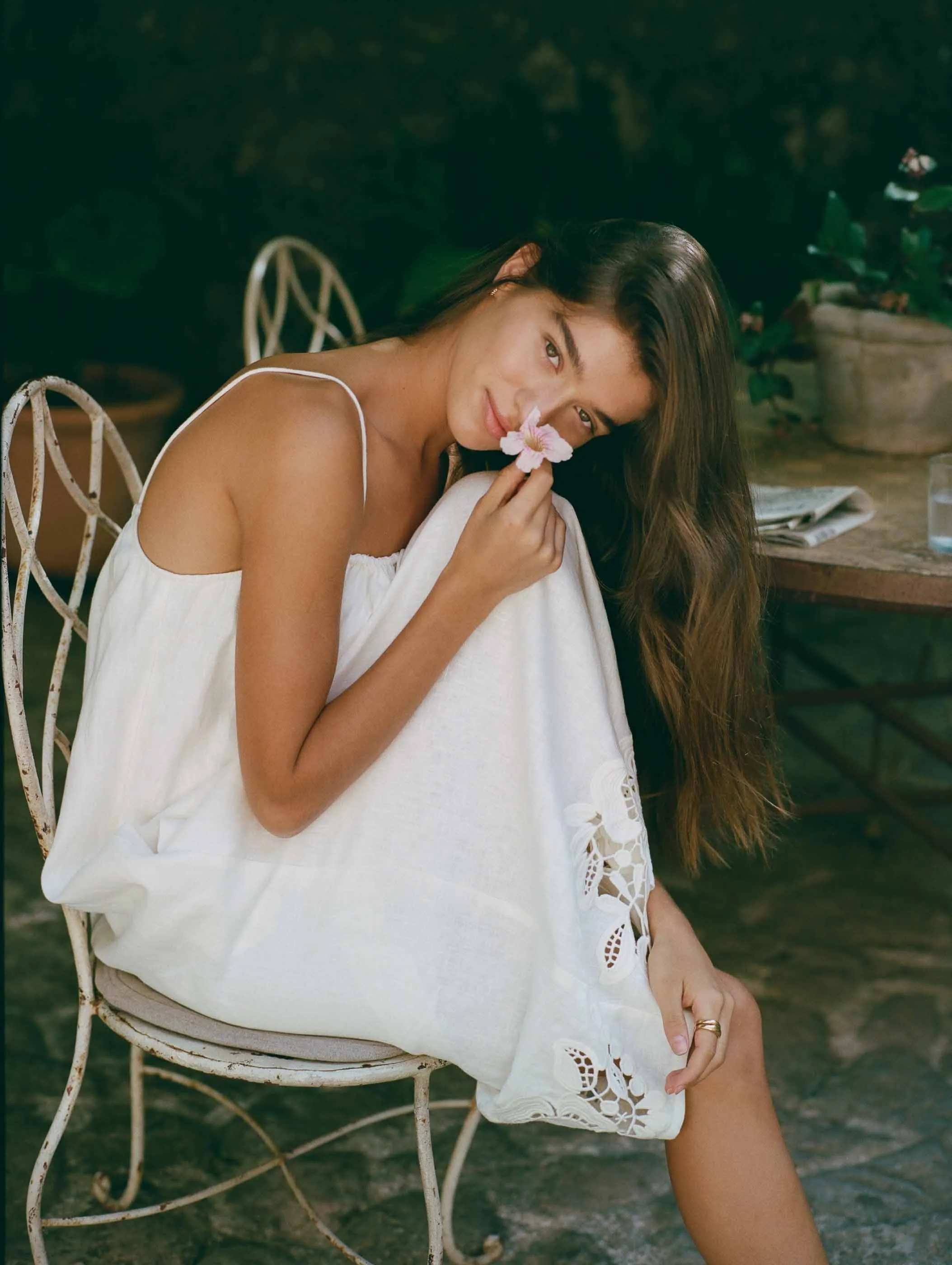 Peony Embroidered Midi Dress - Gardenia sold by Soleil Blue product image thumbnail 5