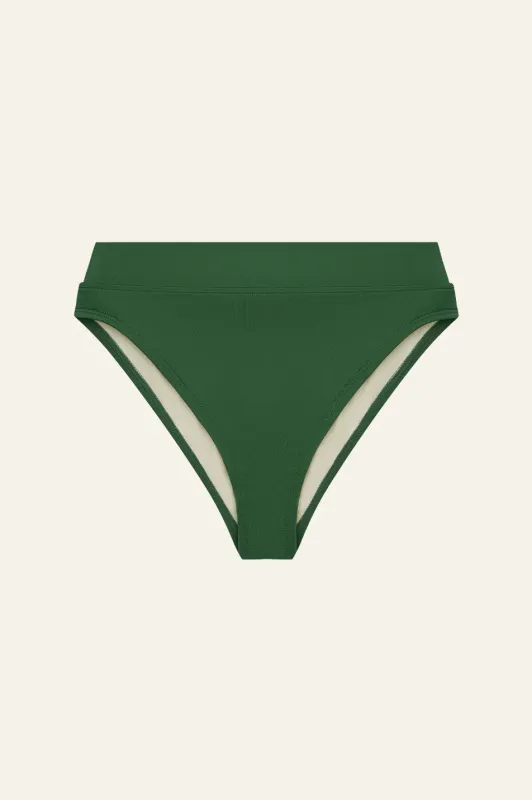 Peony Mid High Cut Pant - Bottle Green made by Peony