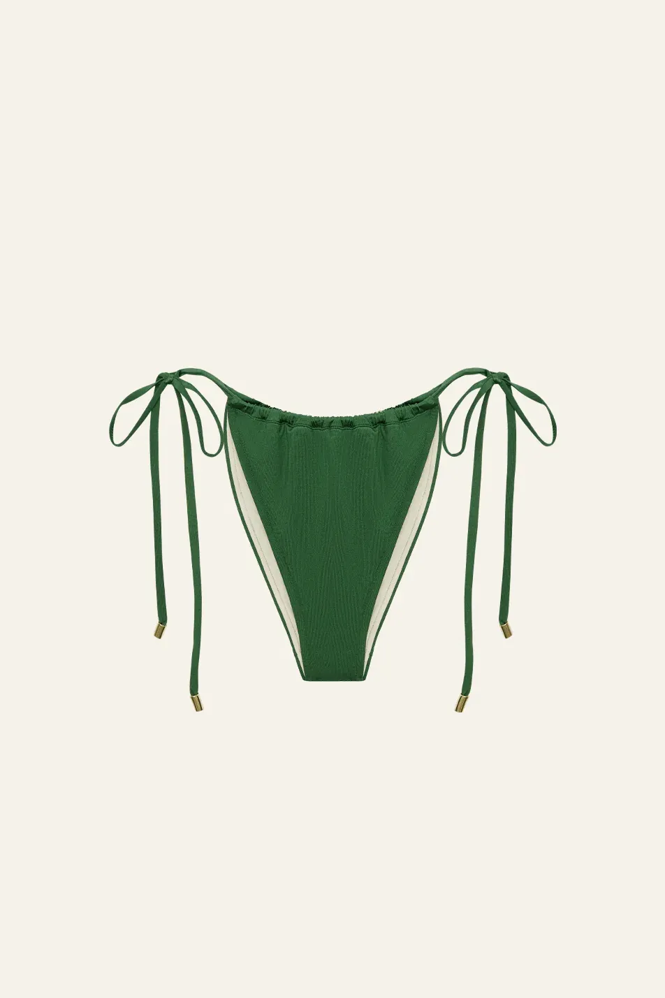 Peony Ruched Channel String Pant - Bottle Green sold by Soleil Blue
