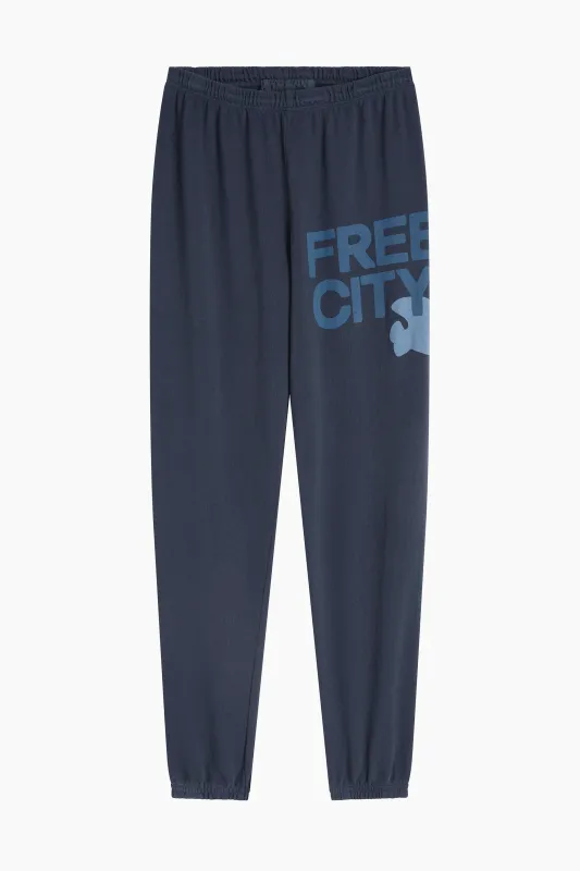 FREECITY Sweatpant - Moonshrooms Blues made by freecity