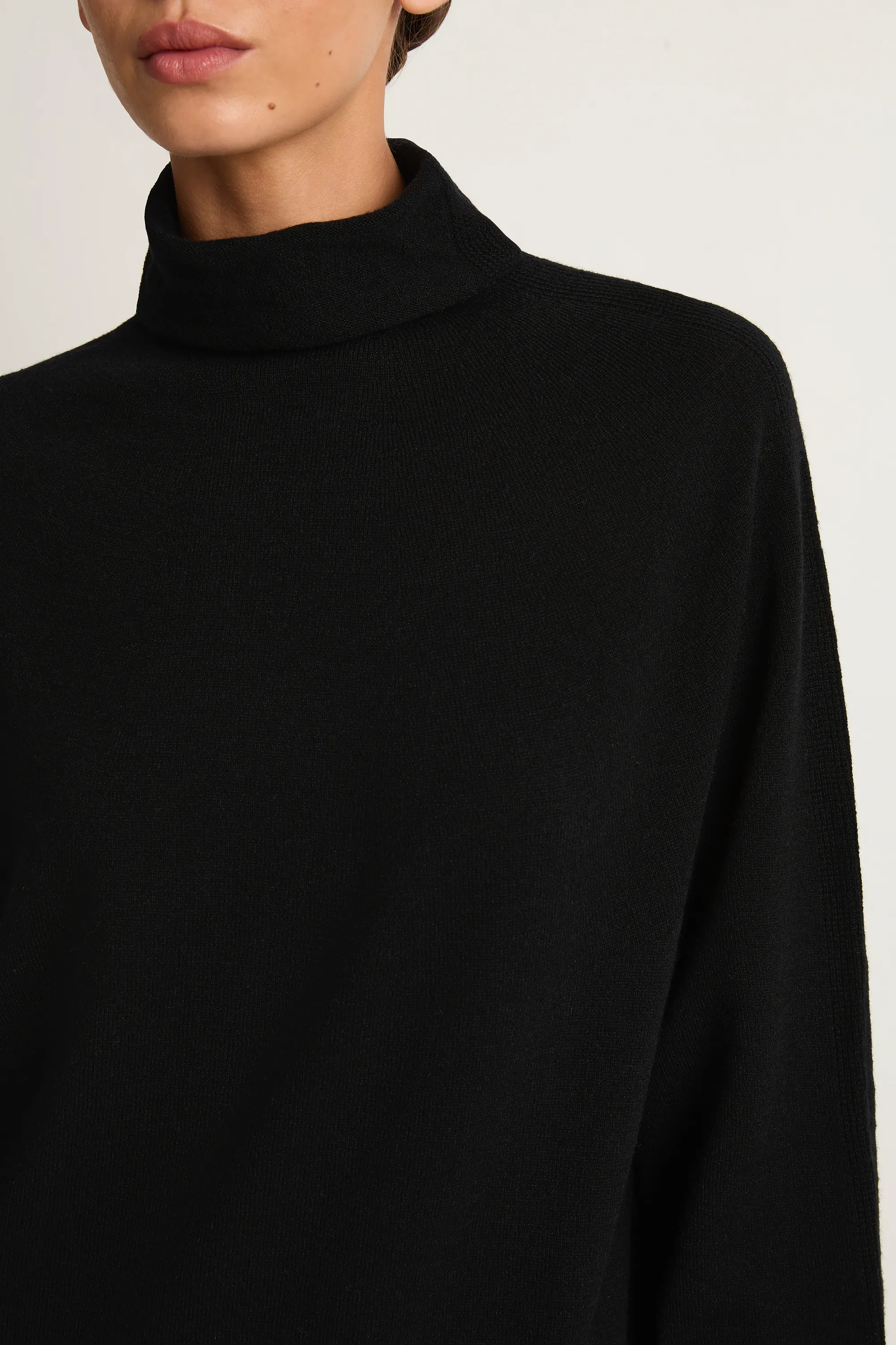 Pas De Calais Airy Wool Loose Turtleneck Pullover - Black sold by Soleil Blue product image thumbnail 5