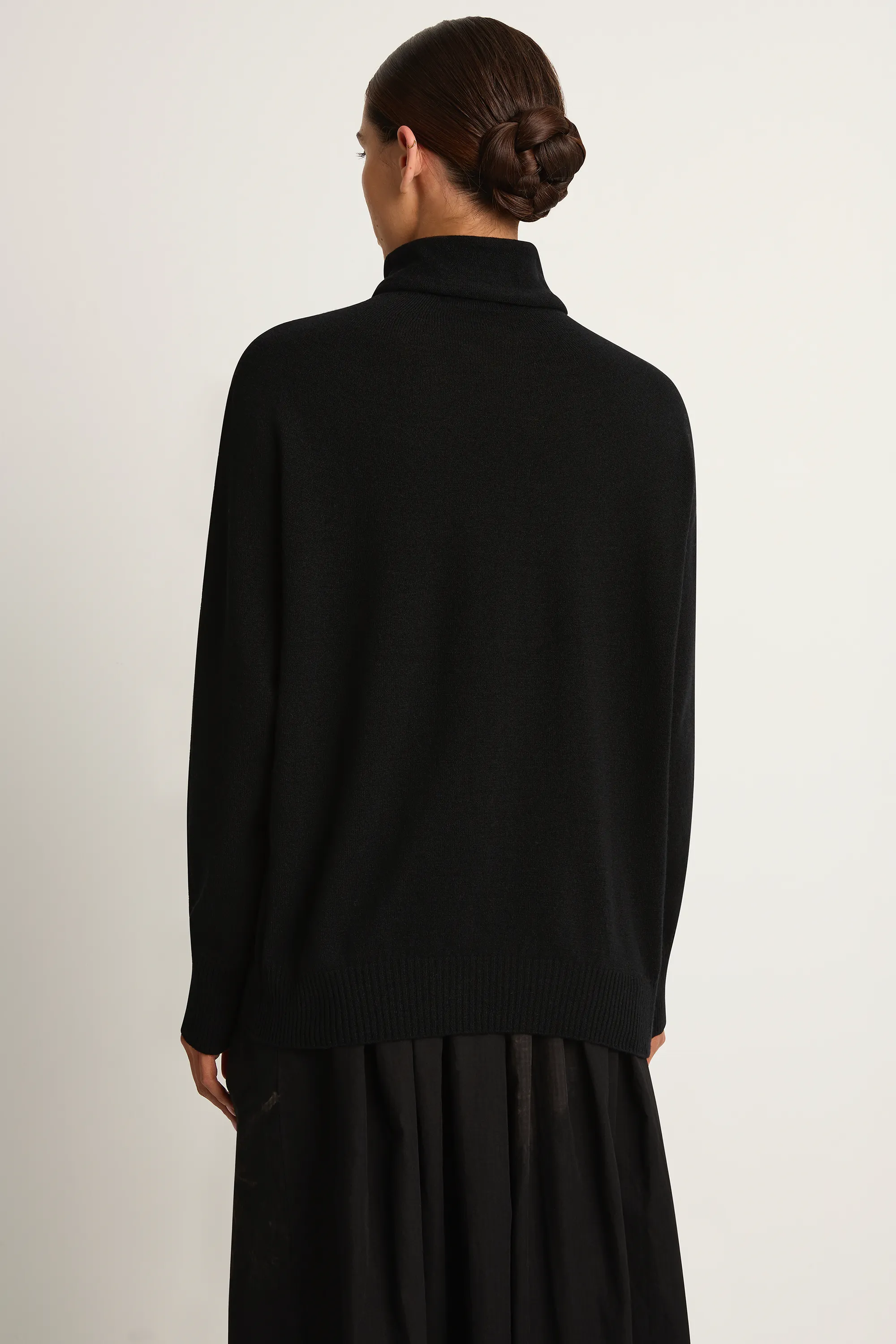 Pas De Calais Airy Wool Loose Turtleneck Pullover - Black sold by Soleil Blue product image thumbnail 2