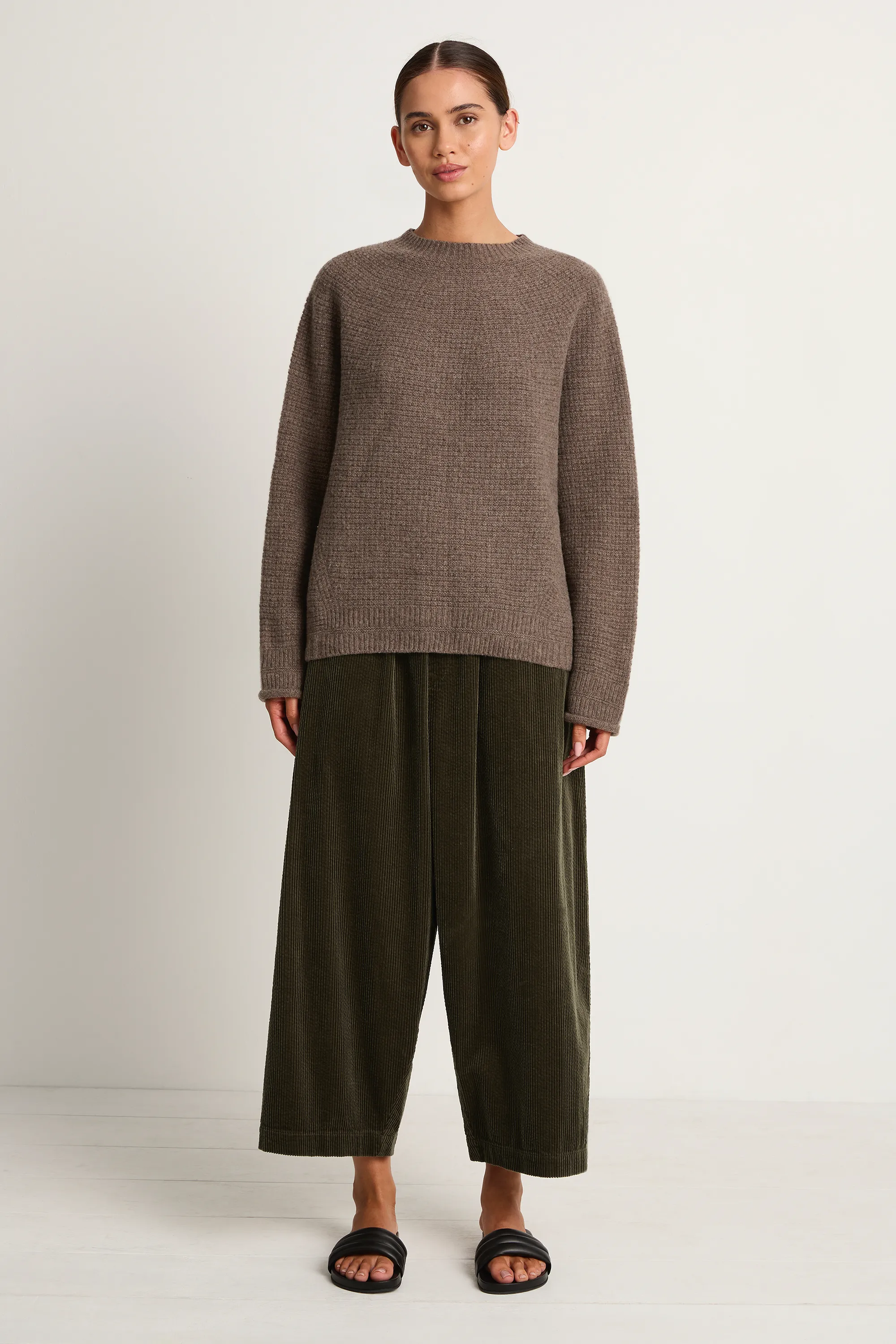 Pas De Calais Cashmere Blend Lambs Wool Pullover - Greige - FINAL SALE sold by Soleil Blue product image thumbnail 3