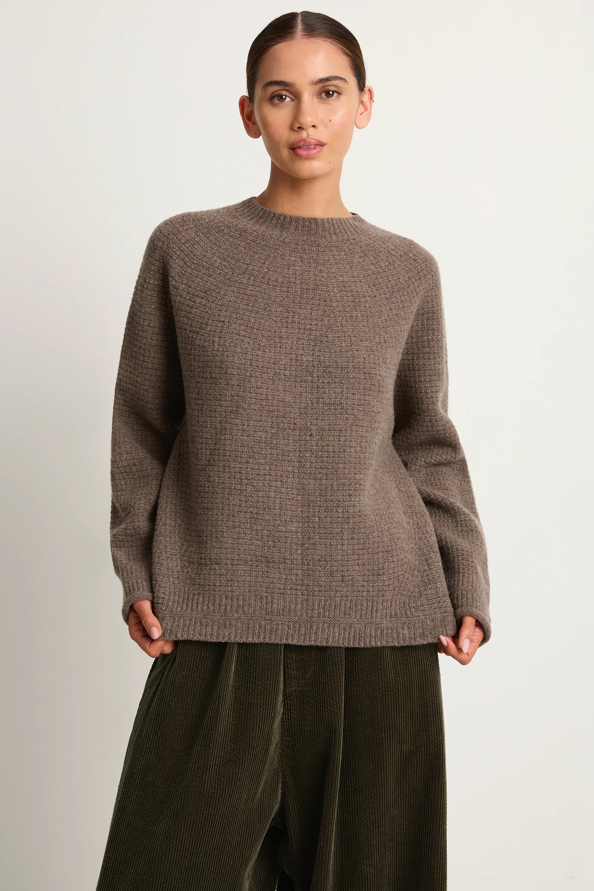 Pas De Calais Cashmere Blend Lambs Wool Pullover - Greige - FINAL SALE sold by Soleil Blue product image thumbnail 4
