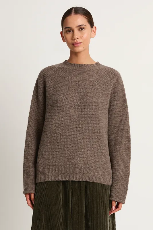 Pas De Calais Cashmere Blend Lambs Wool Pullover - Greige - FINAL SALE made by Pas de Calais
