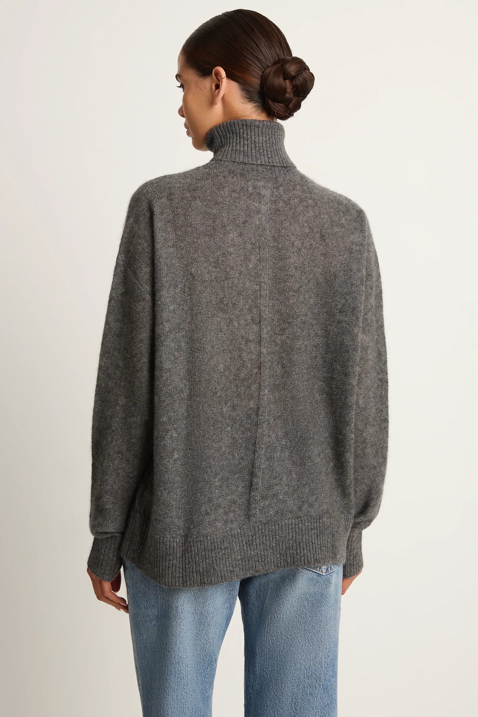 Apiece Apart Softest Tissue Weight Turtleneck - Charcoal sold by Soleil Blue product image thumbnail 2