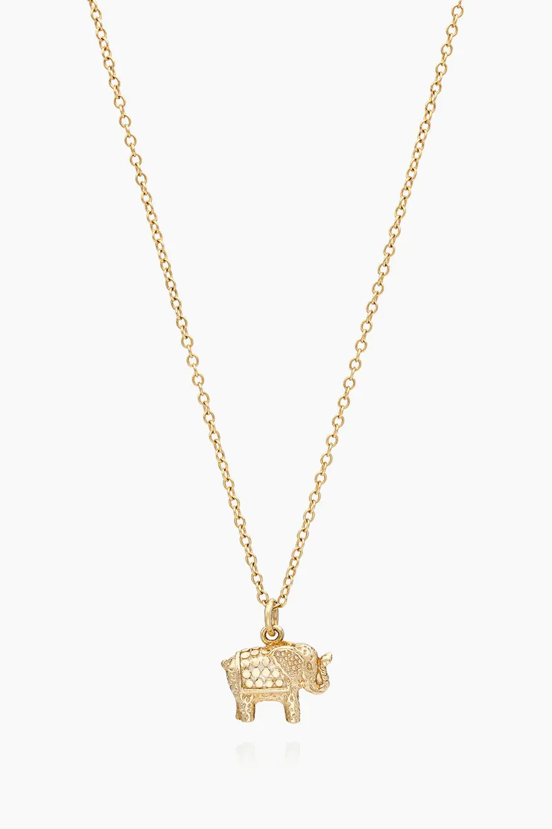 Anna Beck Small Elephant Charm Necklace - Gold sold by Soleil Blue