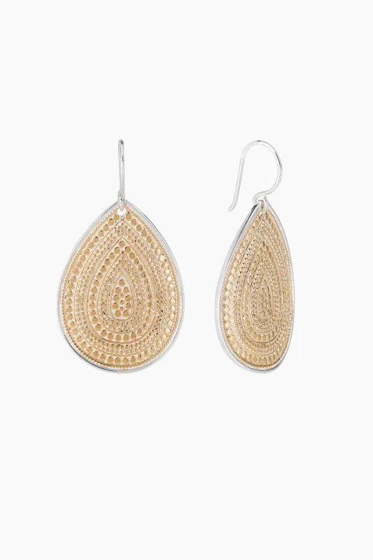 Anna Beck Classic Large Teardrop Earrings - Gold made by Anna Beck