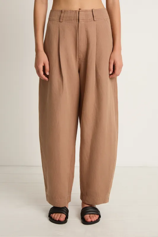 Apiece Apart Bari Crop Trouser - Deep Khaki made by Apiece Apart