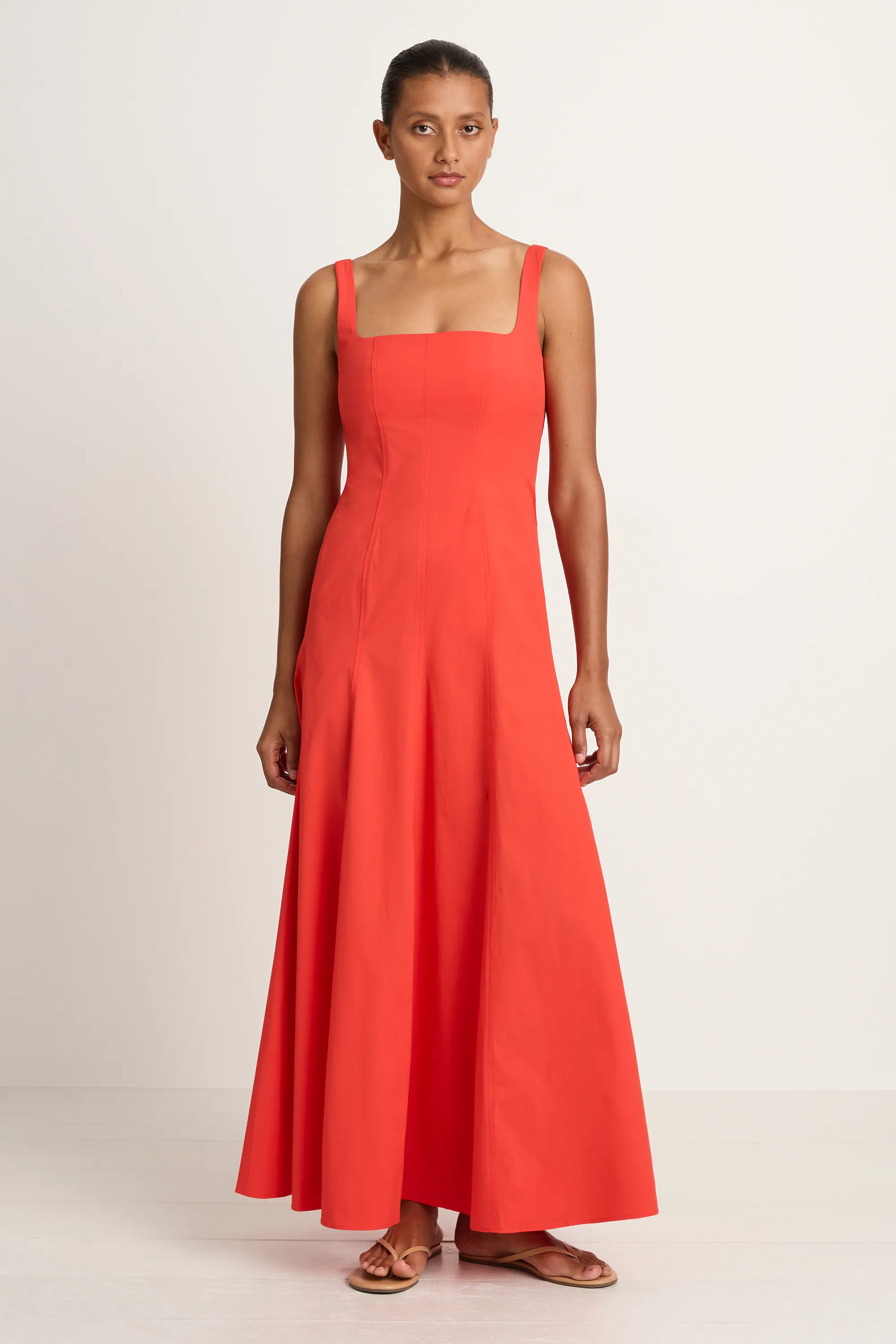 BONDI BORN Avila Panelled Maxi Dress - Scarlet sold by Soleil Blue