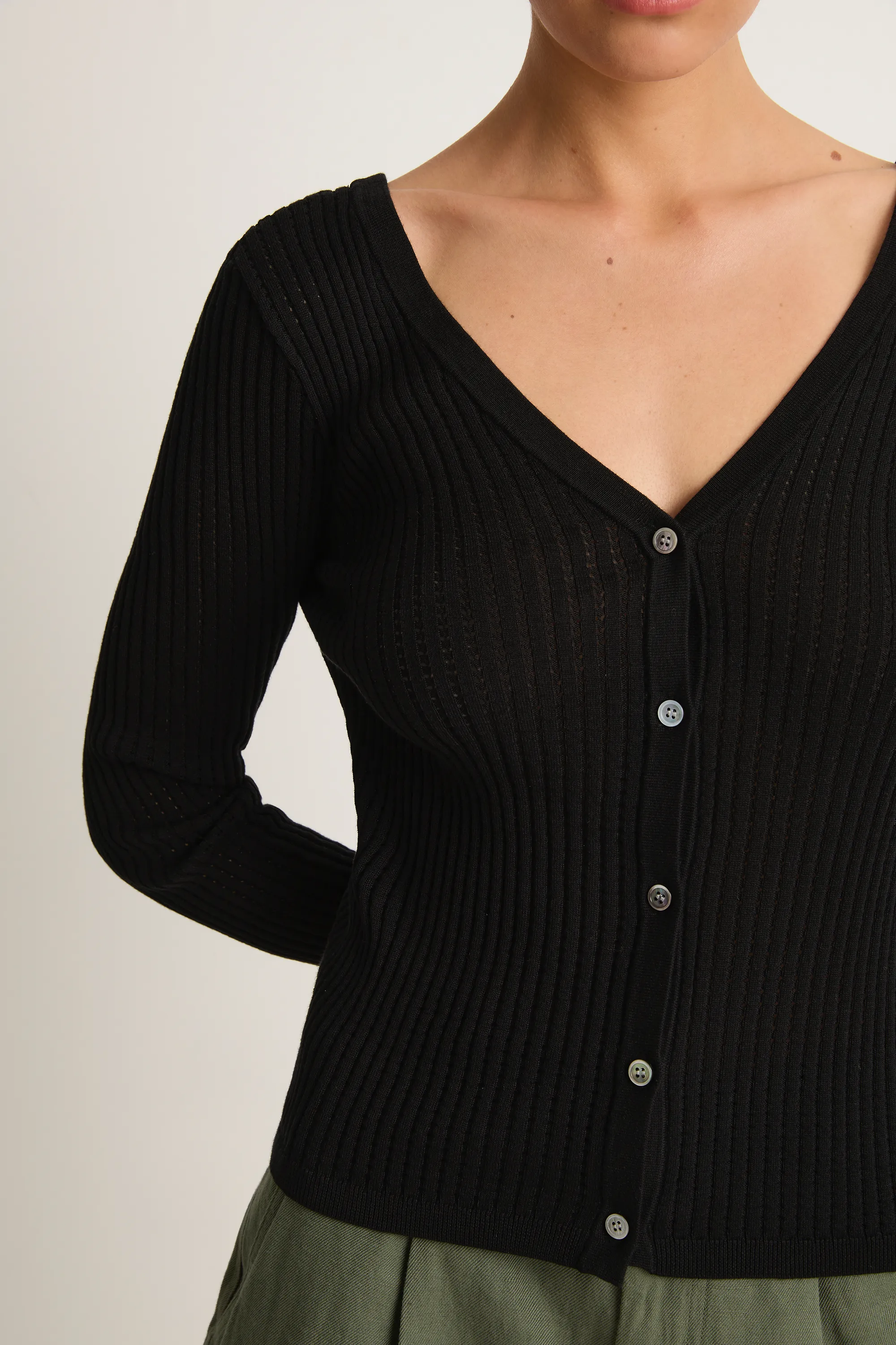 Demylee Frida Cotton Cardigan - Black - FINAL SALE sold by Soleil Blue product image thumbnail 2