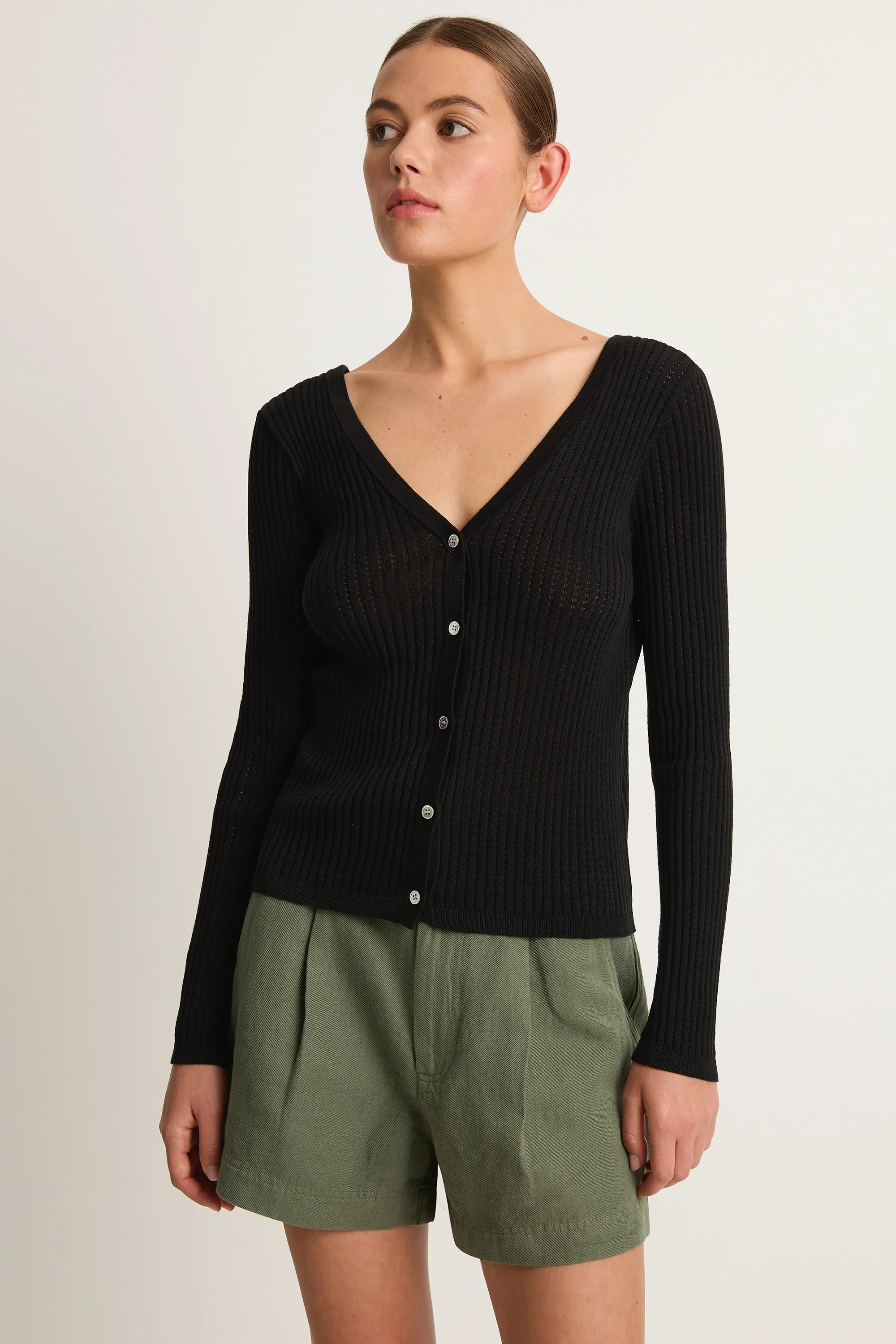 Demylee Frida Cotton Cardigan - Black - FINAL SALE sold by Soleil Blue product image thumbnail 4