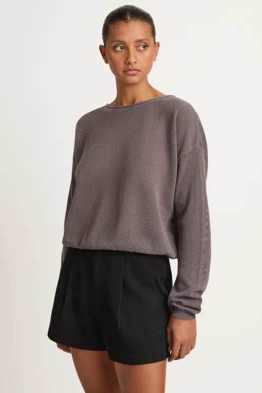Demylee Marabel Cotton Sweater - Graphite - FINAL SALE made by DEMYLEE