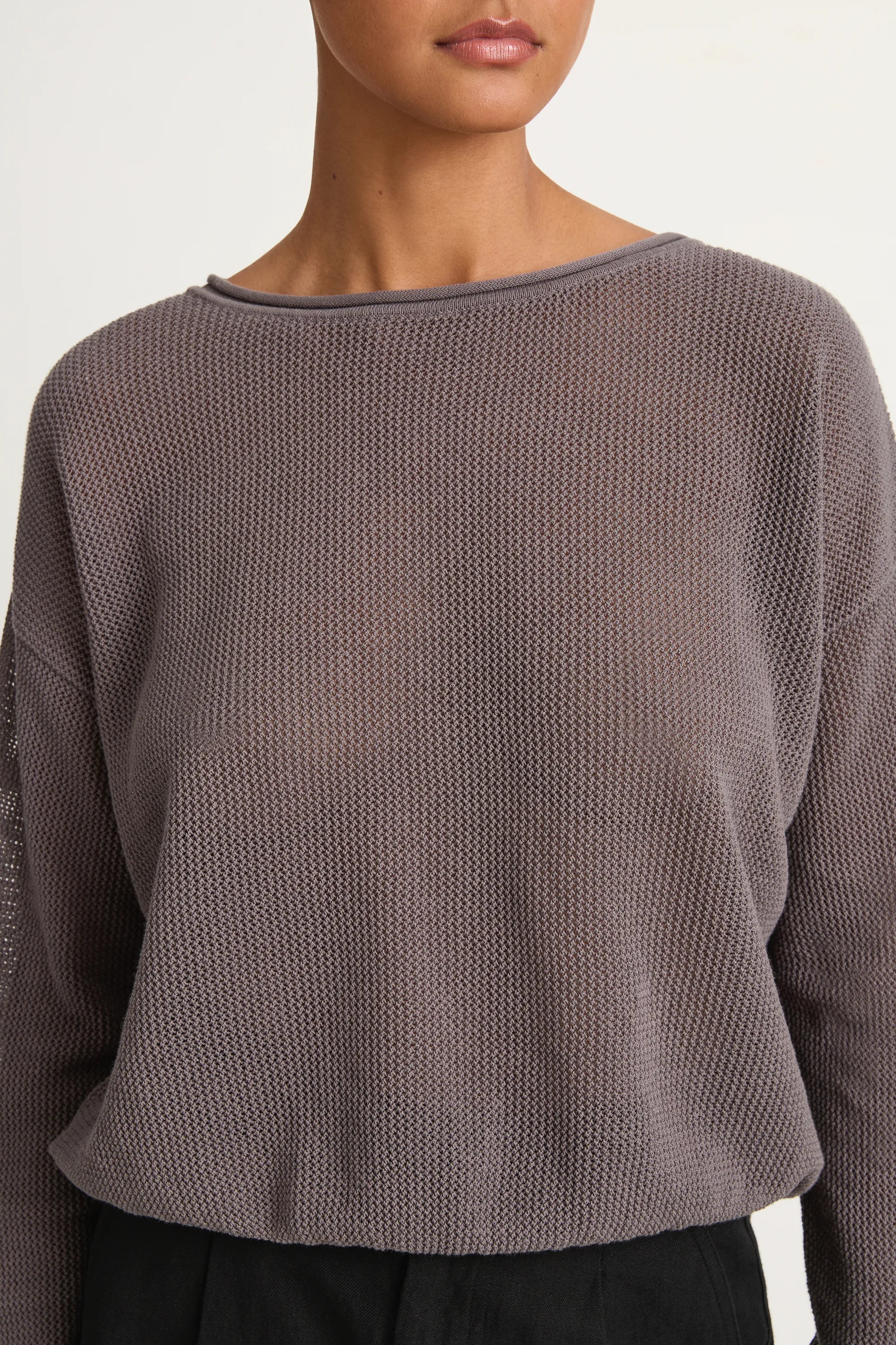 Demylee Marabel Cotton Sweater - Graphite - FINAL SALE sold by Soleil Blue product image thumbnail 5