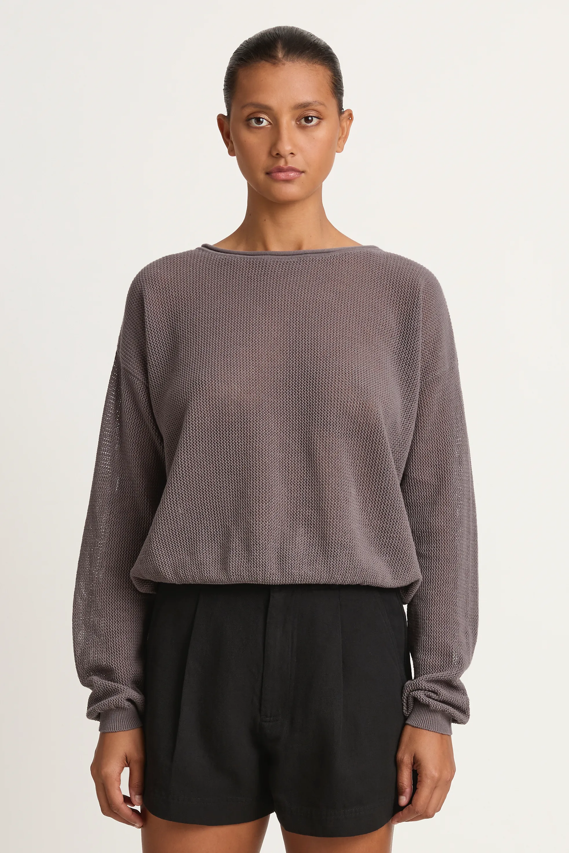 Demylee Marabel Cotton Sweater - Graphite - FINAL SALE sold by Soleil Blue product image thumbnail 4