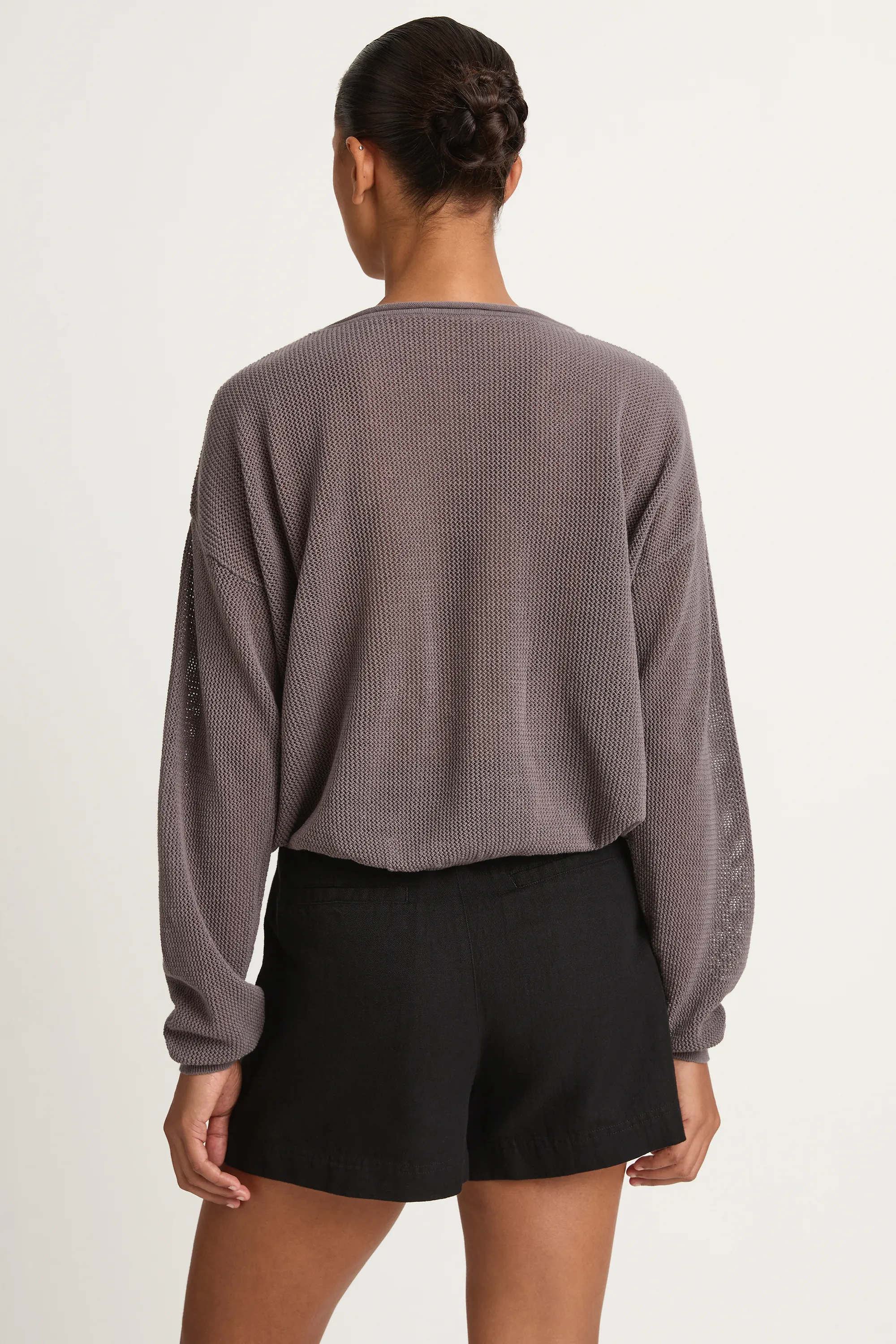 Demylee Marabel Cotton Sweater - Graphite - FINAL SALE sold by Soleil Blue product image thumbnail 3