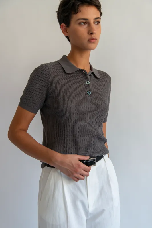 Demylee Madera Cotton Silk Top - Mushroom - FINAL SALE made by DEMYLEE