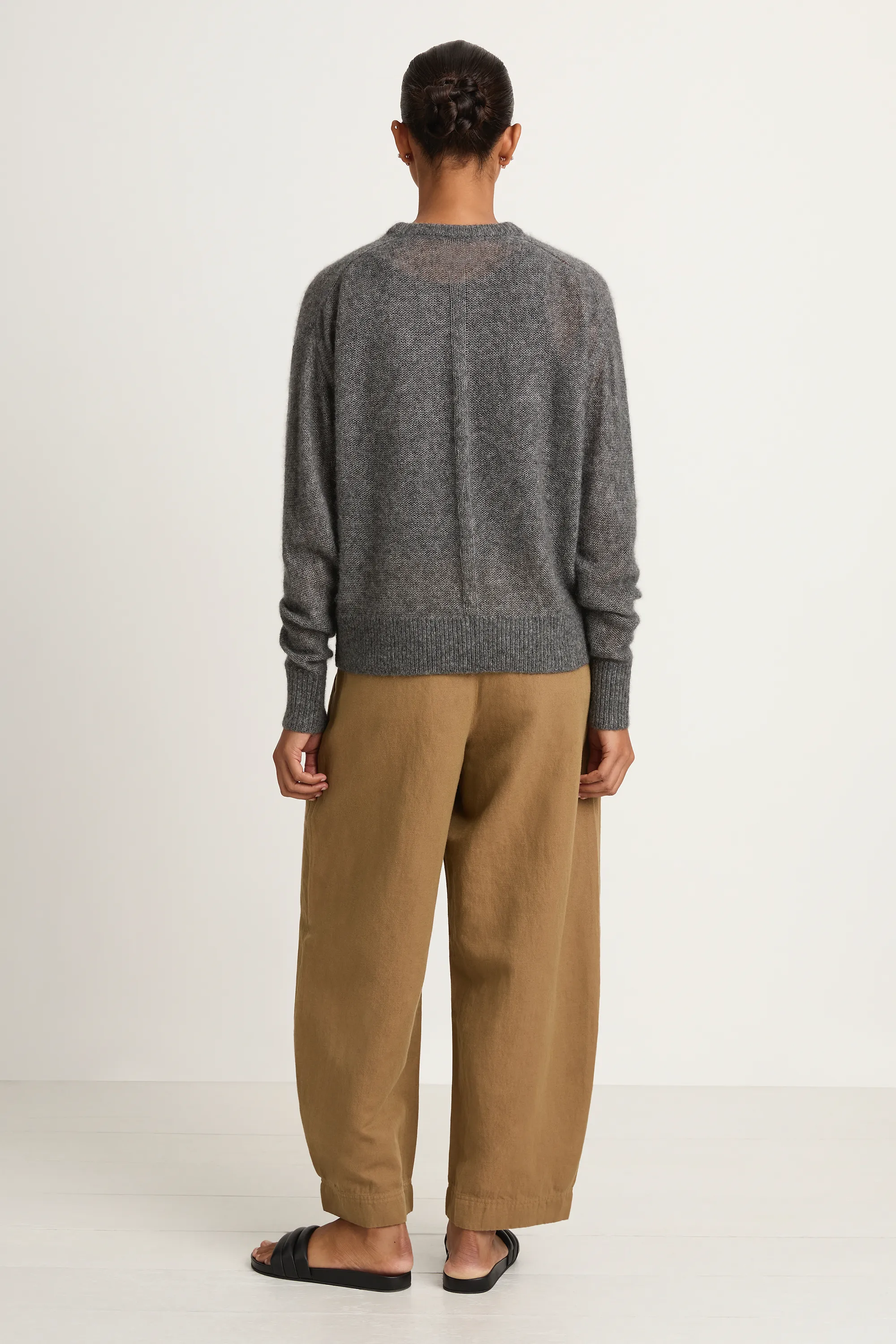 Apiece Apart Softest Tissue Weight Sweater - Charcoal sold by Soleil Blue product image thumbnail 4
