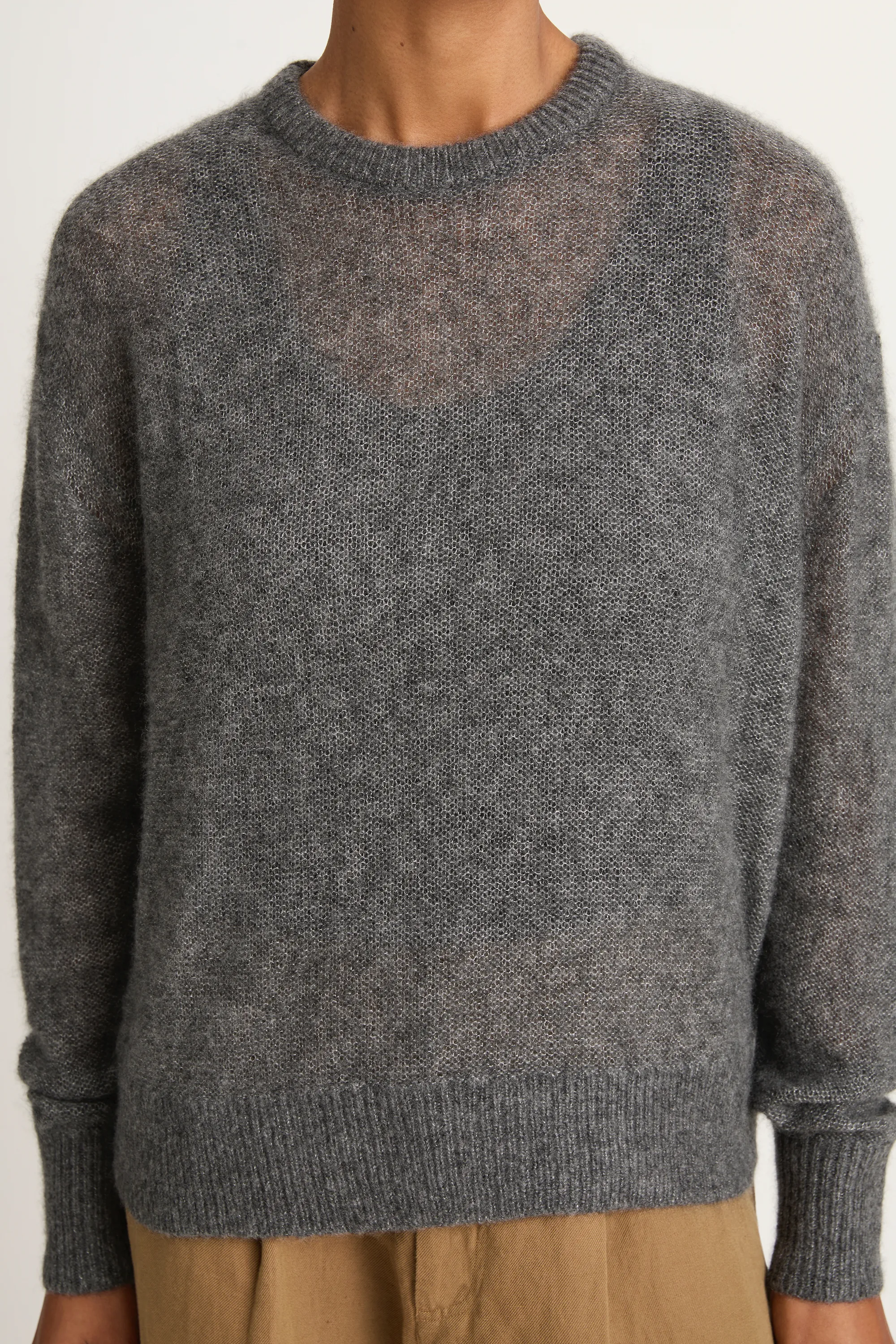 Apiece Apart Softest Tissue Weight Sweater - Charcoal sold by Soleil Blue product image thumbnail 5