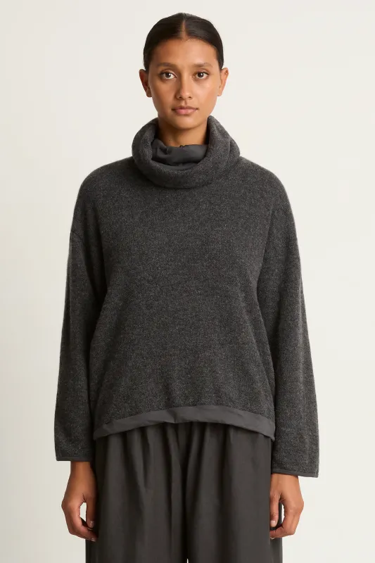 Elsa Esturgie Minuit Turtleneck Sweater - Grey - FINAL SALE made by elsa esturgie
