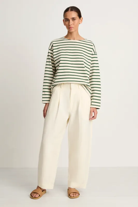 Apiece Apart Bari Crop Trouser - Cream made by Apiece Apart