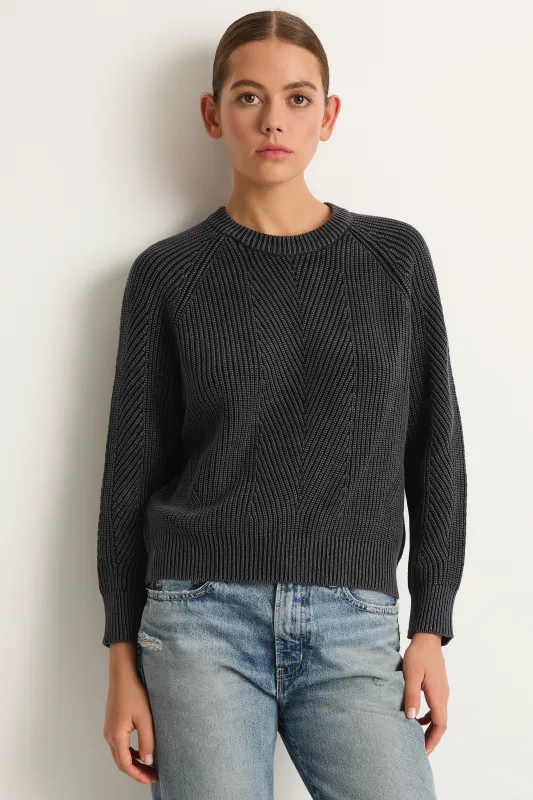Demylee Chelsea Cotton Sweater - Black made by DEMYLEE