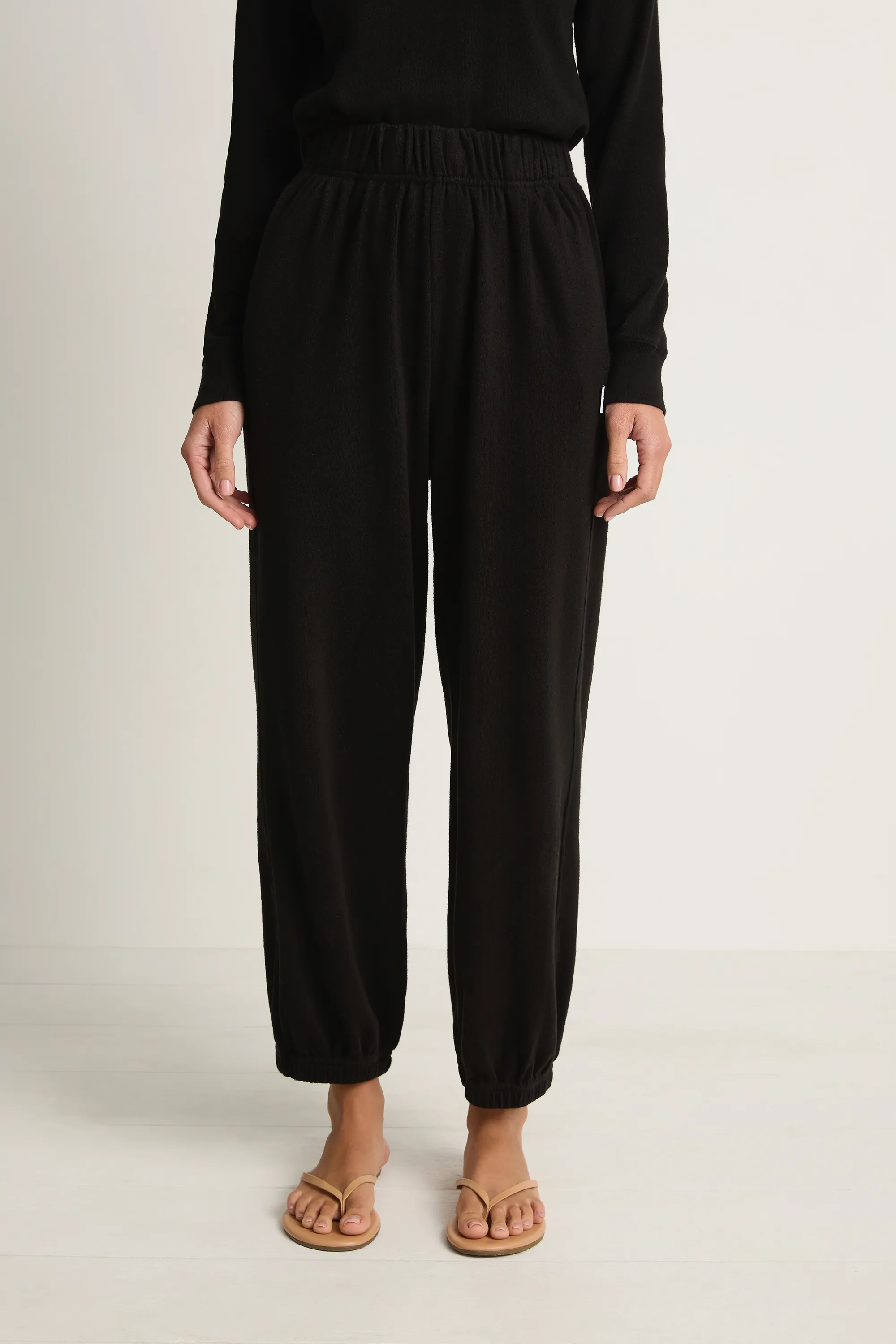 Le Bon Shoppe Pointelle Balloon Pants - Black sold by Soleil Blue