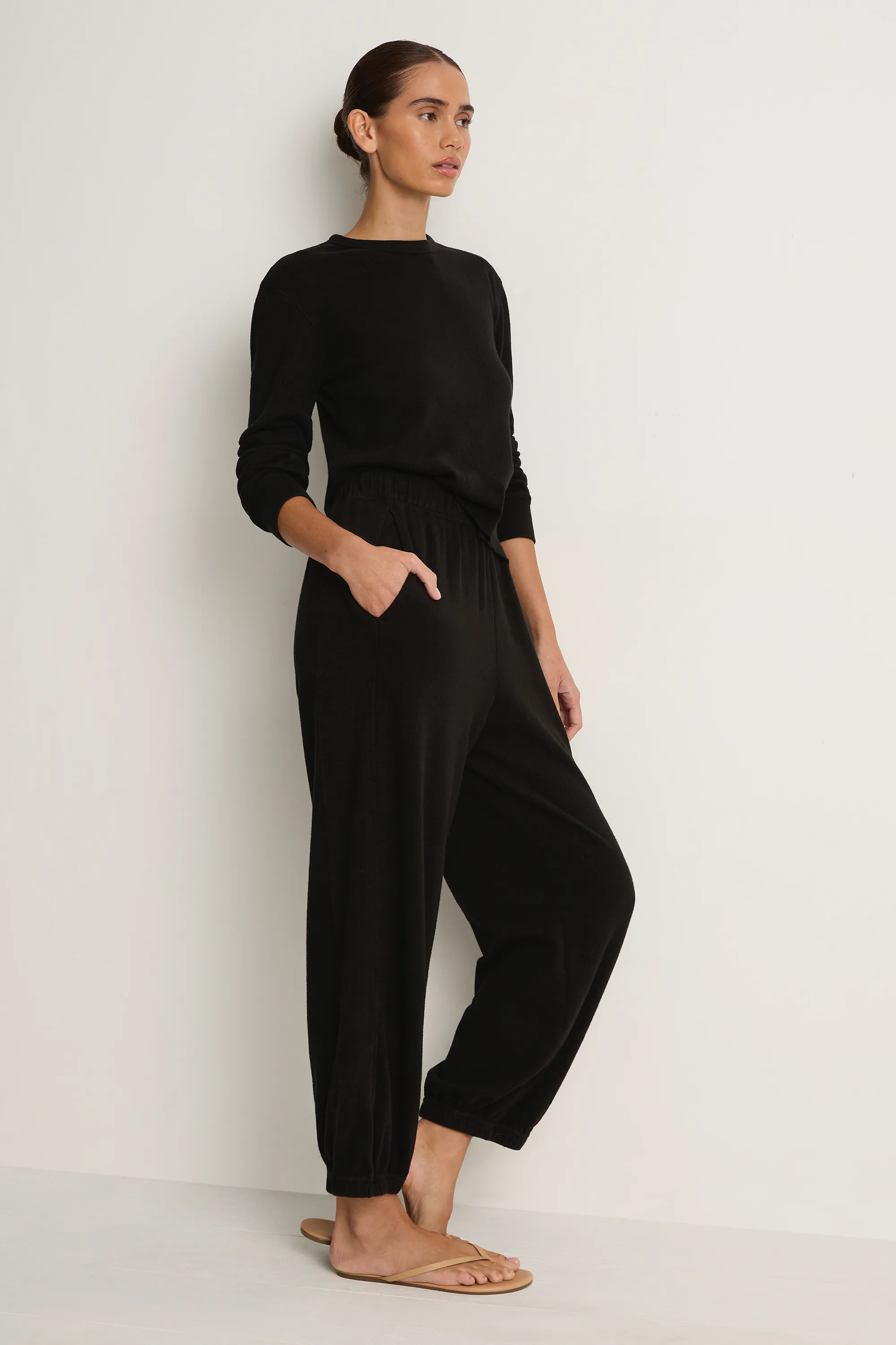 Le Bon Shoppe Pointelle Balloon Pants - Black sold by Soleil Blue product image thumbnail 2
