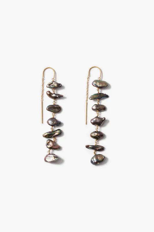 Chan Luu Ladder Earrings Peacock Pearl made by Chan Luu