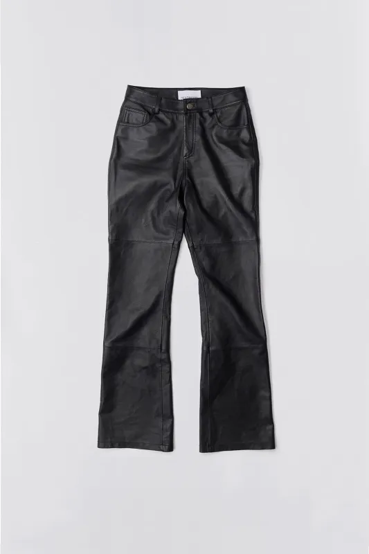 Porter Black Leather Pants made by Deadwood Studios