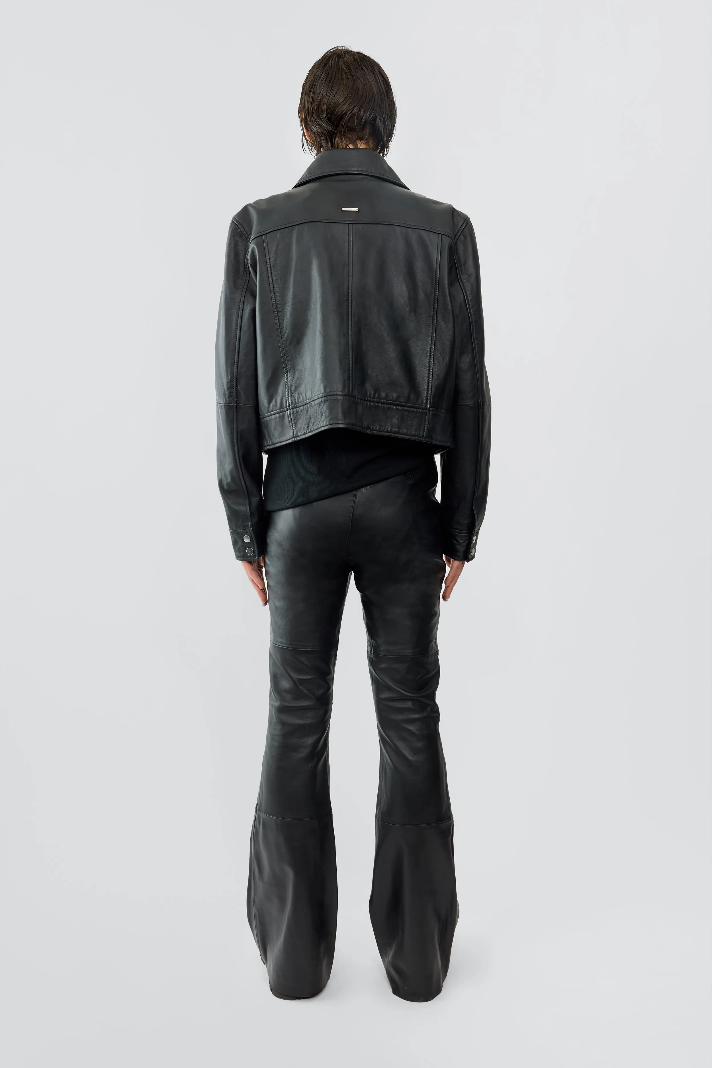 Gable Black Leather Jacket sold by Deadwood Studios product image thumbnail 4