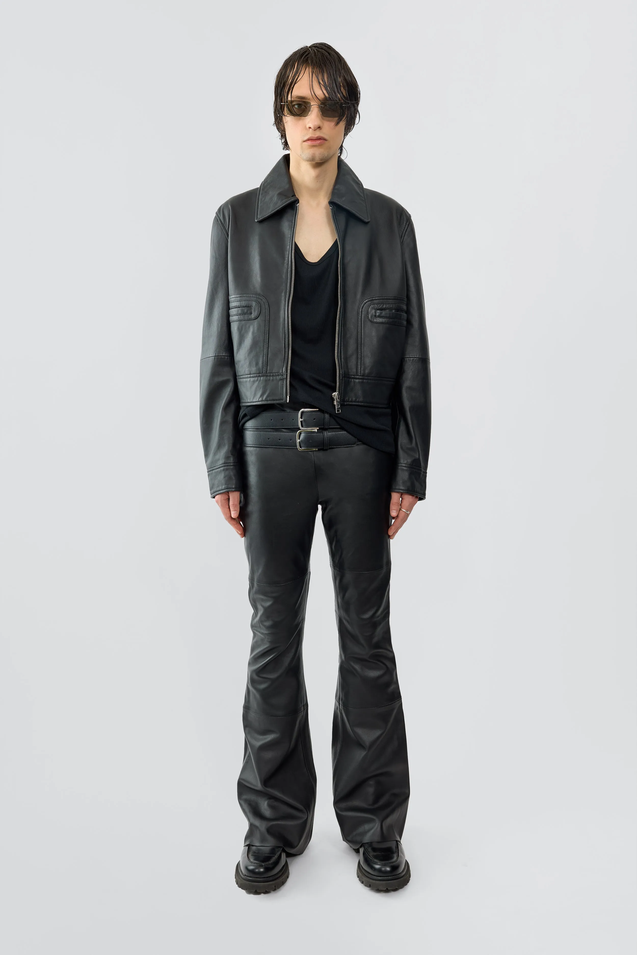 Gable Black Leather Jacket sold by Deadwood Studios product image thumbnail 3