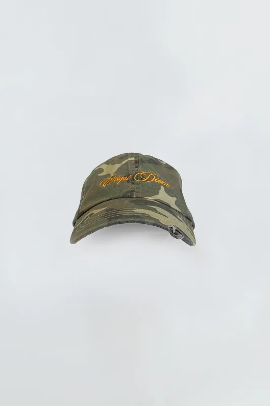 Carpe Diem Camo Dad Cap sold by Deadwood Studios