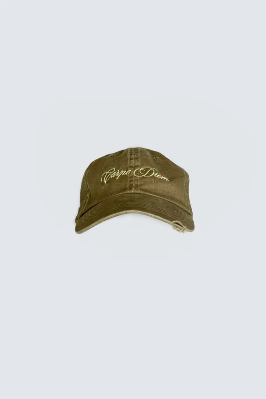Carpe Diem Green Dad Cap sold by Deadwood Studios