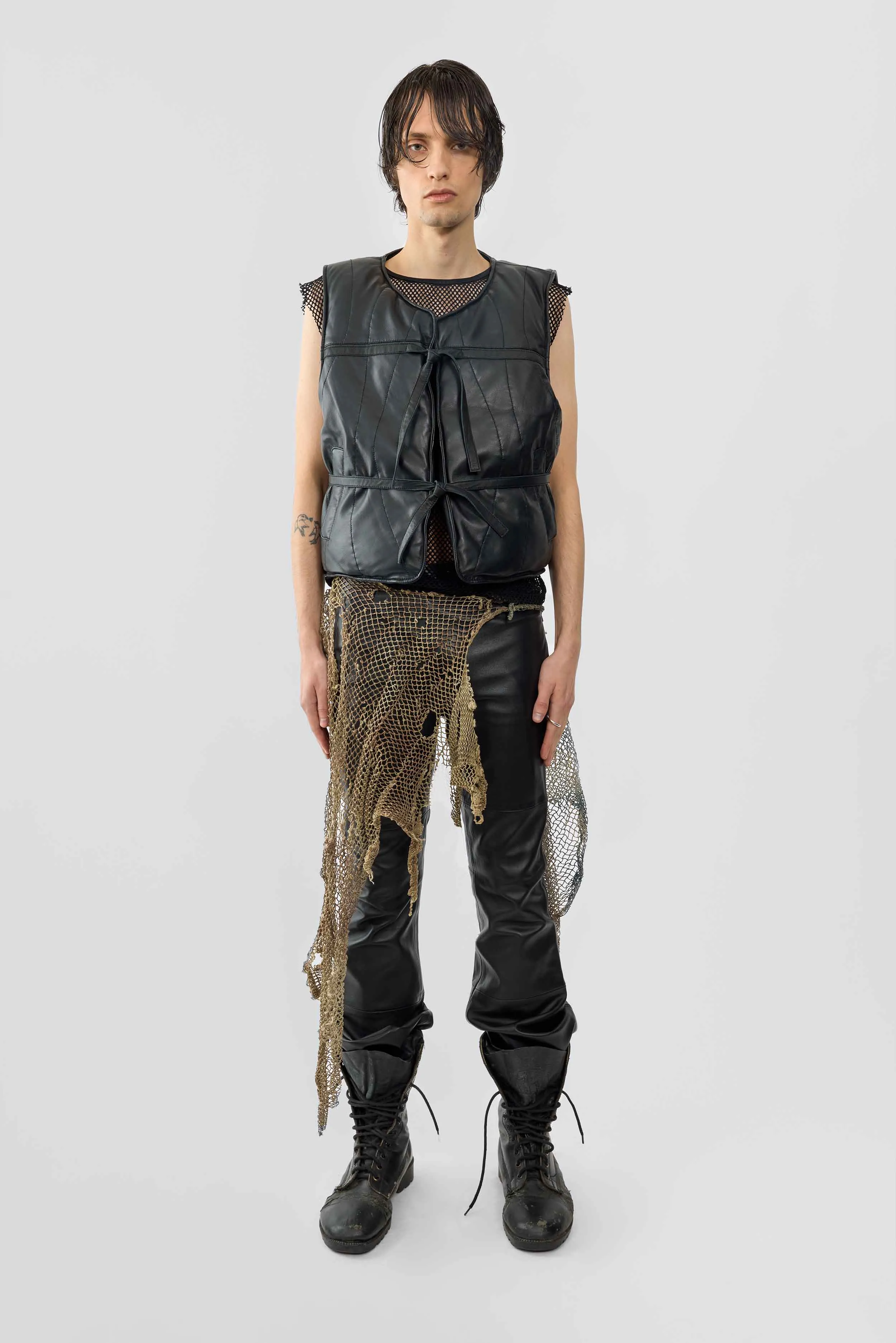 Float Black Padded Leather Vest sold by Deadwood Studios product image thumbnail 3