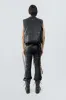 Float Black Padded Leather Vest sold by Deadwood Studios