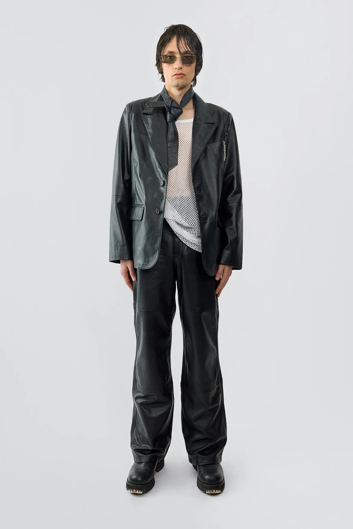 Stanley Black Leather Blazer sold by Deadwood Studios product image thumbnail 2