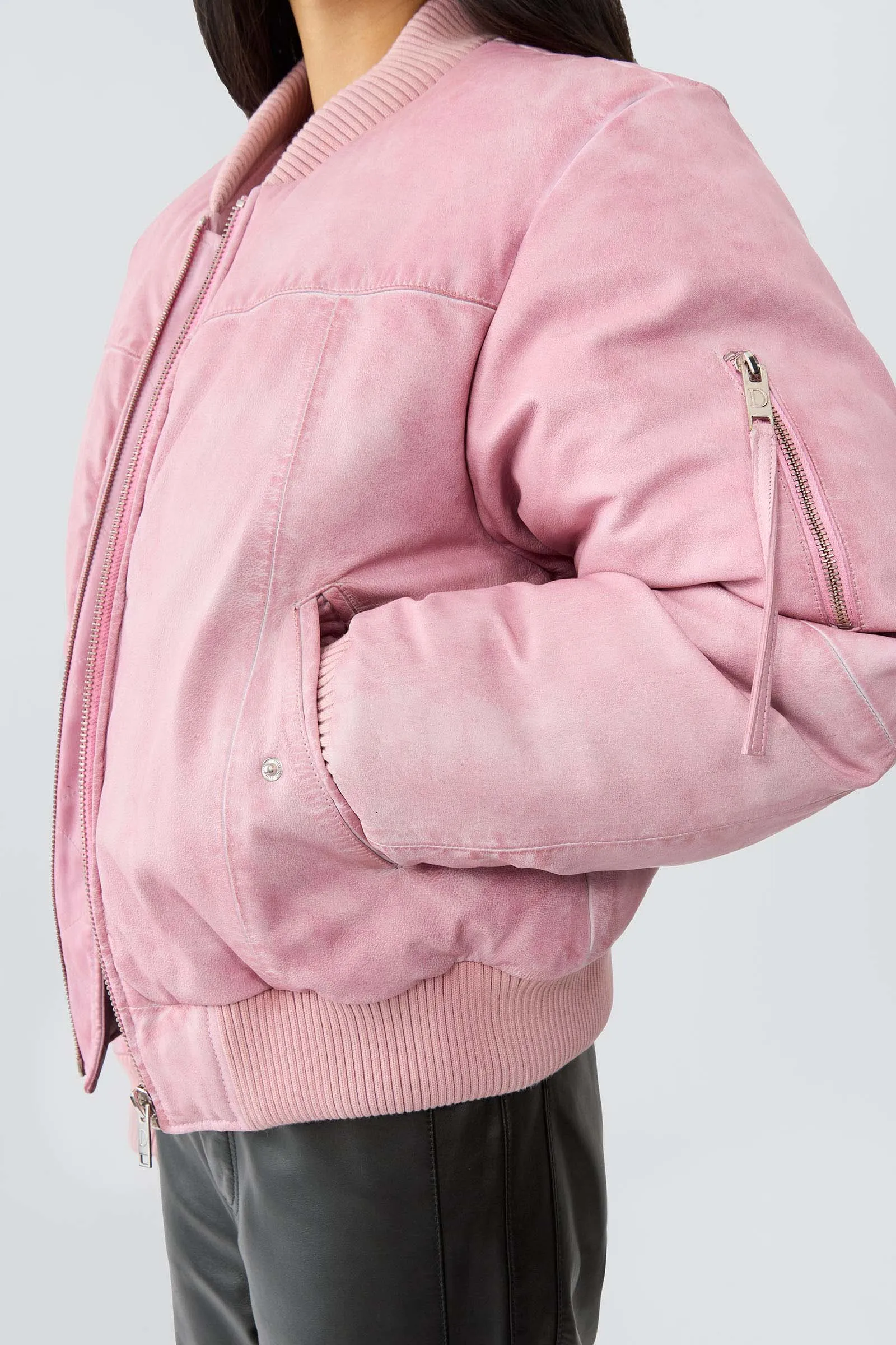 Bofinger Pink Padded Leather Jacket sold by Deadwood Studios product image thumbnail 5