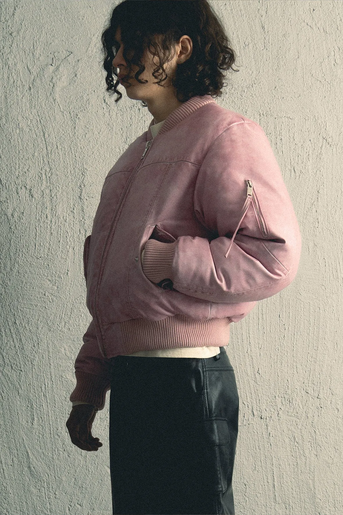 Bofinger Pink Padded Leather Jacket sold by Deadwood Studios product image thumbnail 2