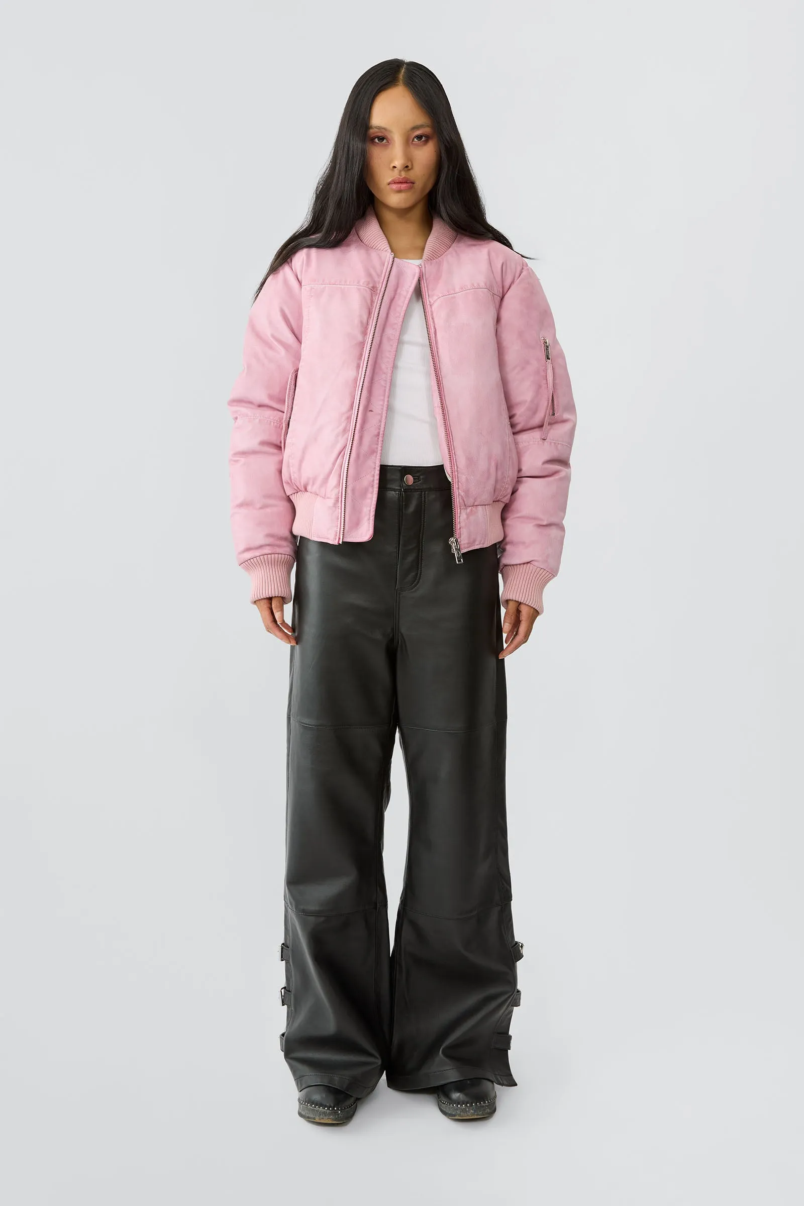 Bofinger Pink Padded Leather Jacket sold by Deadwood Studios product image thumbnail 3