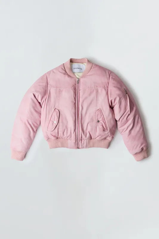 Bofinger Pink Padded Leather Jacket made by Deadwood Studios