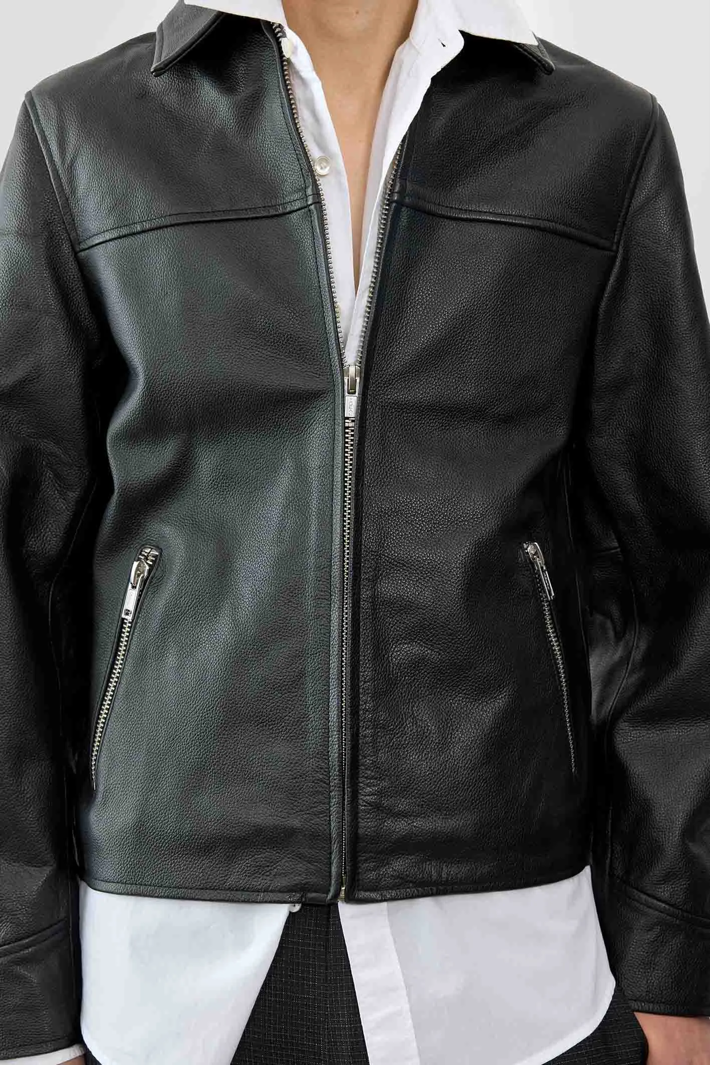 Bruno Black Leather Jacket sold by Deadwood Studios product image thumbnail 2