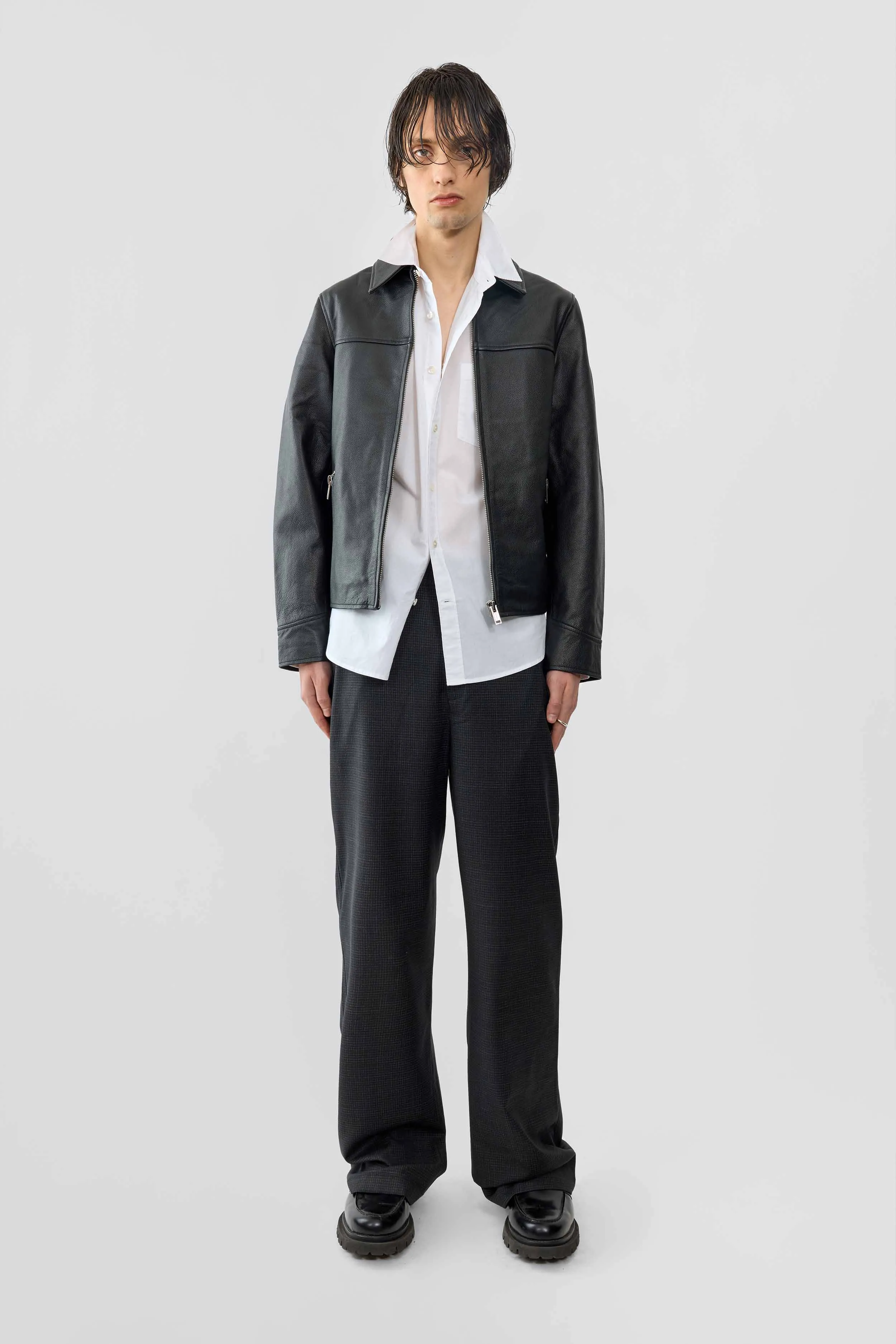 Bruno Black Leather Jacket sold by Deadwood Studios product image thumbnail 3