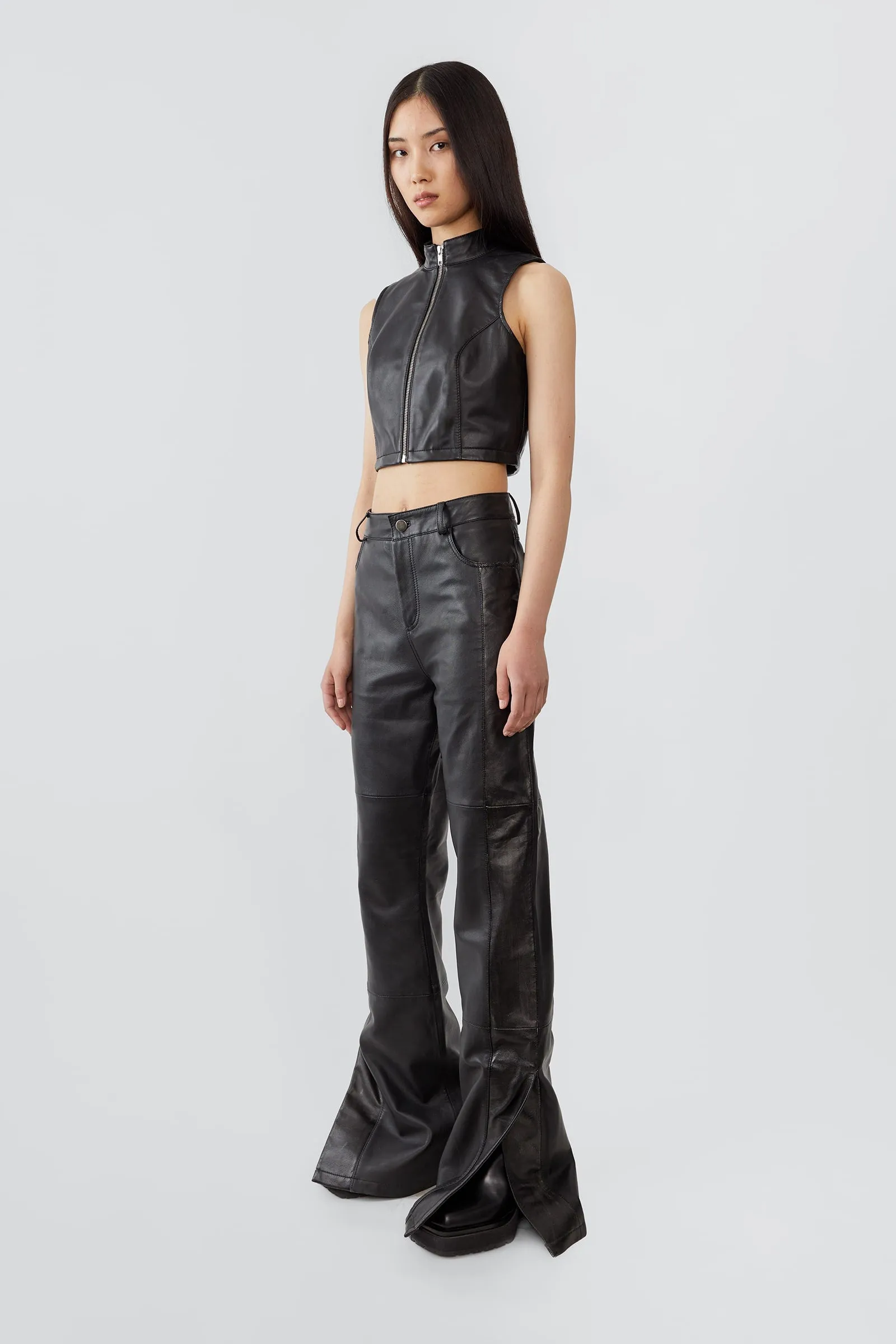 Prance Black Leather Pants sold by Deadwood Studios product image thumbnail 3