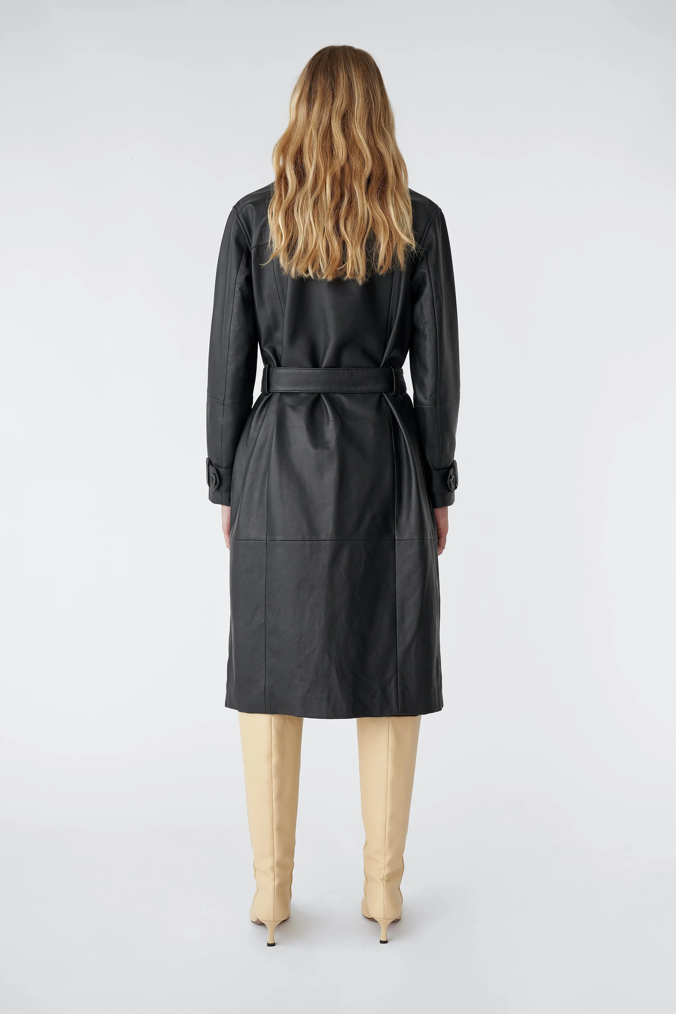 Terra Black Leather Coat sold by Deadwood Studios product image thumbnail 5